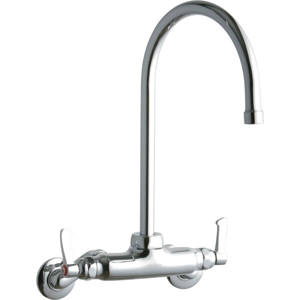 Elkay Elkay Wall Mnt 4In, Gn 8In Spt, Lvr Hndl, 2In, 2In Hw Chrome LK945GN08L2T - main